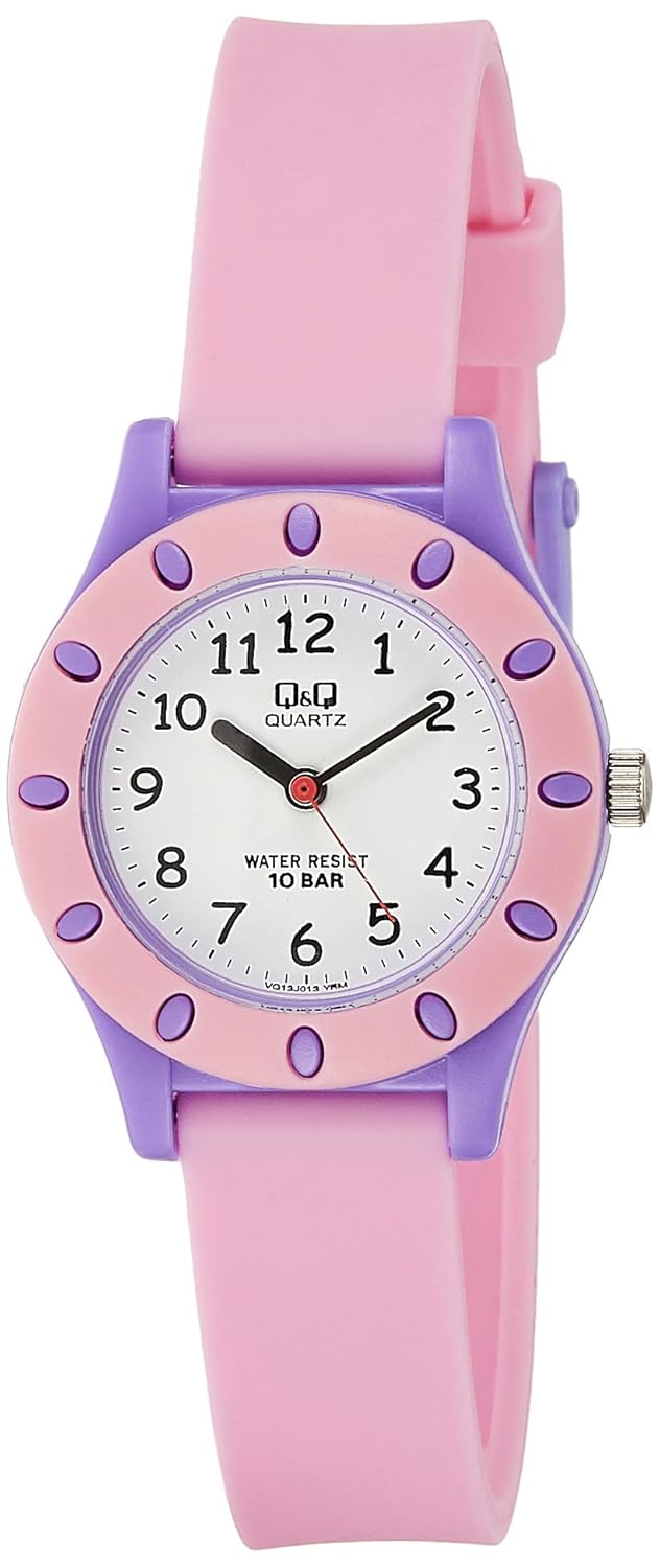 Q&Q Kid's White Dial Plastic Band Watch