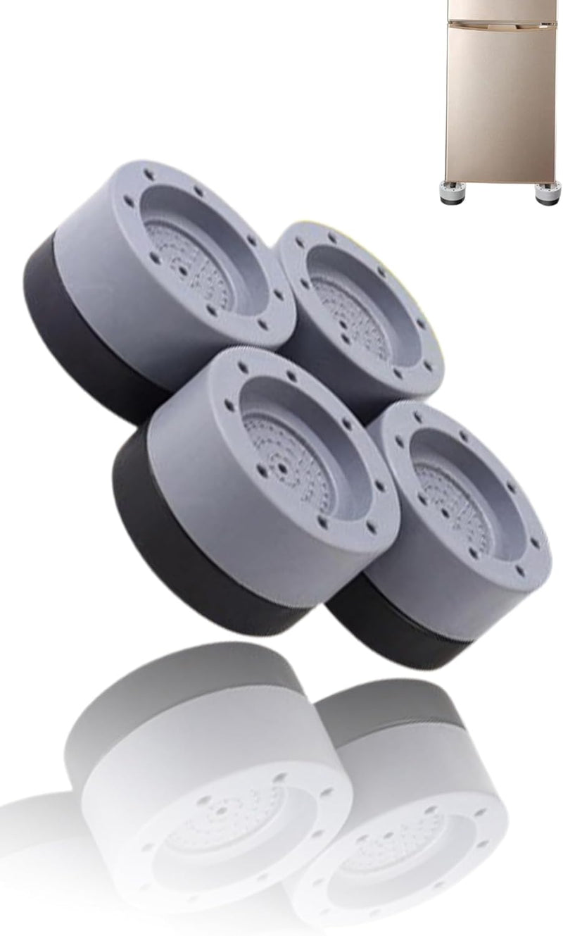 Sweet seven® Mute Rubber Mats for Washing Machine, Fridge, Dishwasher - Anti-Vibration Shock Absorbers, Non-Slip Damping Pads, Elevates by 3.5 cm, Universal Fit, 4PCS