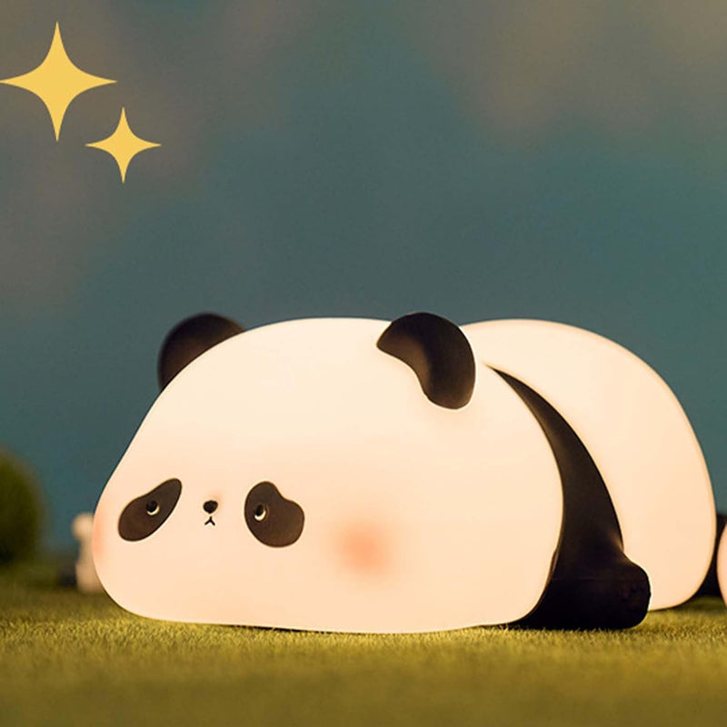 Khazna Cute Panda Night Light, LED Squishy Novelty Animal Night Lamp, Nursery Nightlight for Breastfeeding Toddler Baby Kids Decor, Cool Gifts for Kids