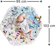 Kinderkraft Mata Education Smartplay Babymat | Playmat | Playpen for Infant/Baby Sea|Machine Washable| For 0 Months+(12 Balls)