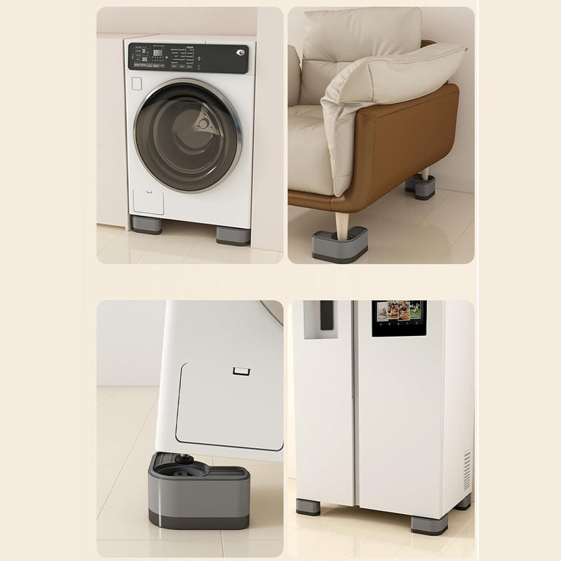 Washing Machine Feet Pads, Portable Washing Machine Vibration Pads, Washer Dryer Pedestal For Washing Machine, Anti Vibration Pads, Noise Reduction Appliance Accessories For Apartment Use