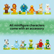 LEGO Minifigures Animal Series 28 - Blind Box - Get 1 of 12 Collectible Toys - Figures incl. Lion, Bunny, Cat & Dolphin - Party Bag Fillers for 5+ Year Old Boys & Girls - 71051
