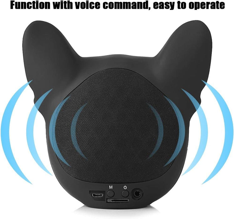 SYOSI Dog Shaped Creative Speaker, French Bulldog Shaped HI-FI Wireless Speaker with 32G Capacity, Bluetooth 4.1, Portable, Perfect for Home, Long Time Use
