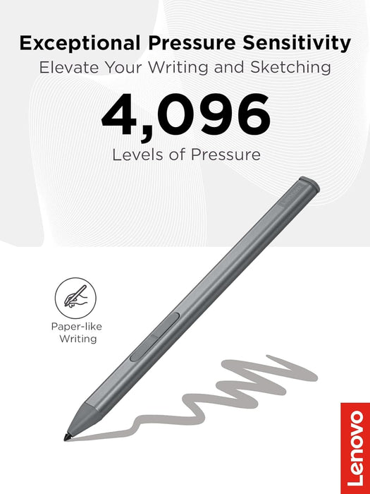 Lenovo Slim Pen – Magnetic Precision Stylus for iPad, MacBook, ThinkPad – 4096 Pressure Levels, Tilt Sensitivity, Rechargeable, Perfect for Drawing, Digital Art, Note-Taking, Compatible with iPad