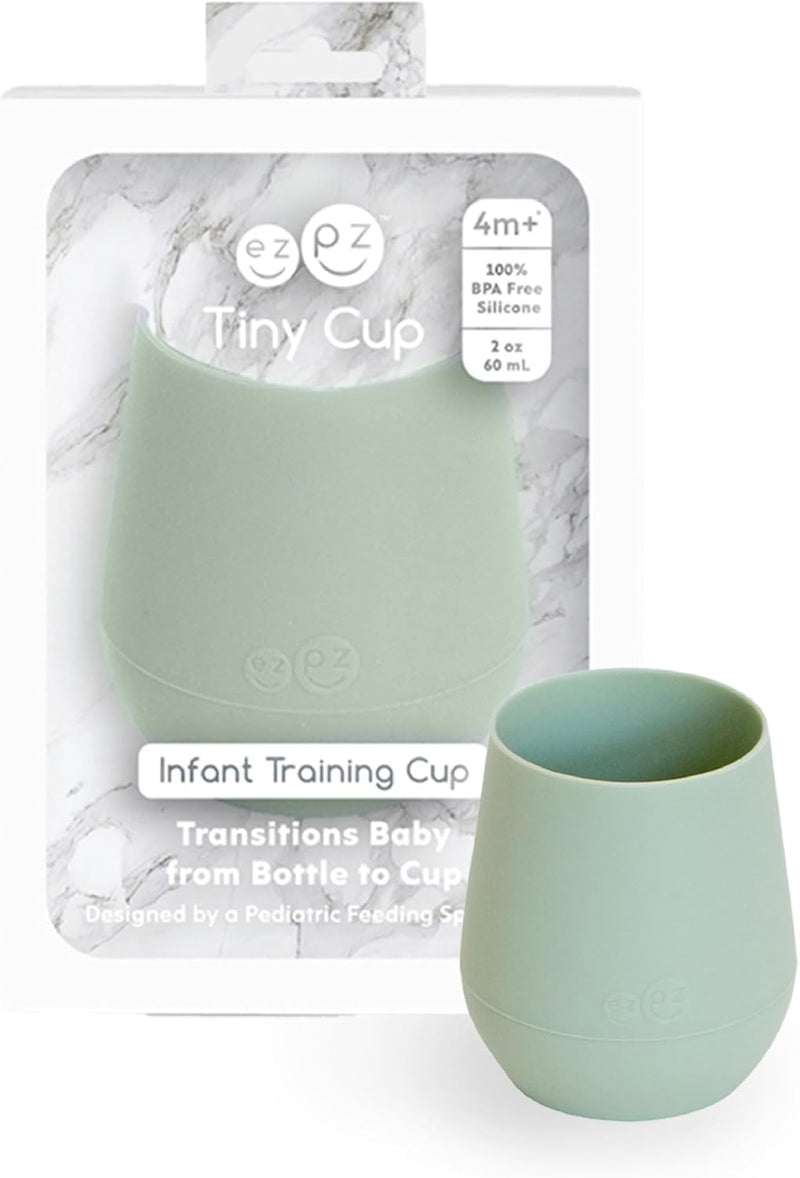 ezpz ez pz Baby Trainer Cup 6 Months Mini Cup, Green (Sage), 12+ Months