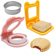 2pcs Sandwich Cutter and Sealer for Kids, 2Pcs Uncrustable Sandwich Maker and Decruster set,DIY Decruster Pocket Sandwiches, Great for Breakfast Sandwich Maker, Lunchbox and Bento Box