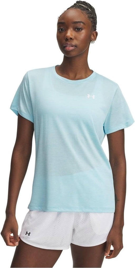 Womens Women's UA Tech Twist Short Sleeve Tech SSC- Twist (pack of 1) - Stream / / White