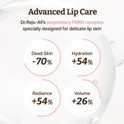 Advanced PDRN Rejuvenating Lip Serum - Hydrating Lip Balm with Lipozip PDRN for Glowy, Dewy Lips - Gentle Exfoliating & Smoothing Lip Moisturizer - Hibiscus & Lactic Acid - 10ml