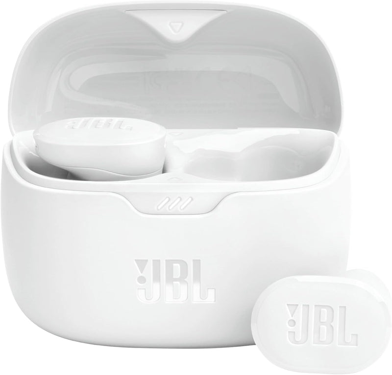 JBL Tune Buds True Wireless Noise Cancellling Earbuds, Pure Bass Sound, Bluetooth 5.3, LE Audio Support, Smart Ambient, 4-Mic Technology, 48H Battery, Water and Dust Resistant - White, JBLTBUDSWHT