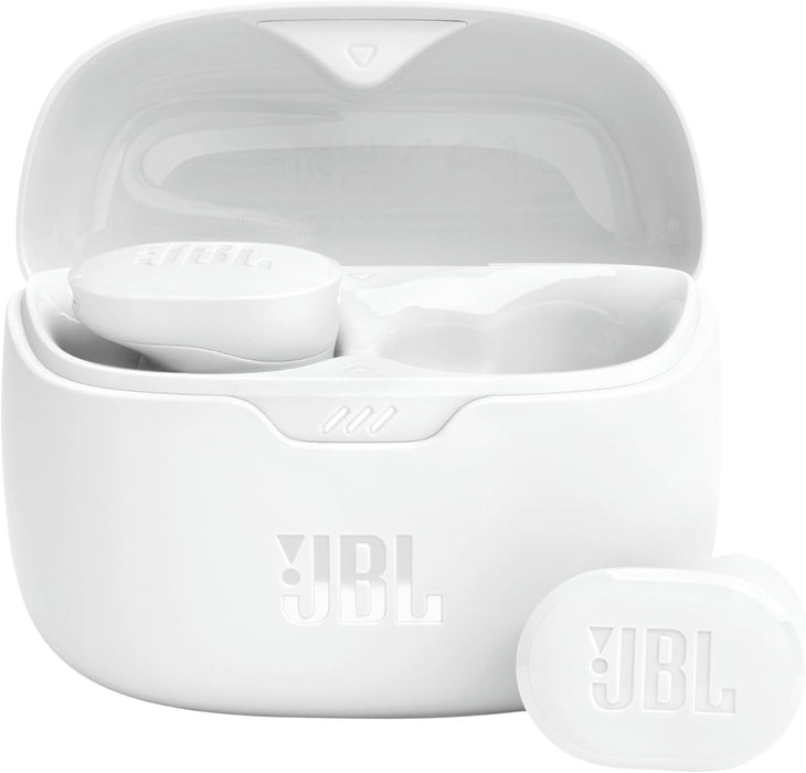 JBL Tune Buds True Wireless Noise Cancellling Earbuds, Pure Bass Sound, Bluetooth 5.3, LE Audio Support, Smart Ambient, 4-Mic Technology, 48H Battery, Water and Dust Resistant - White, JBLTBUDSWHT