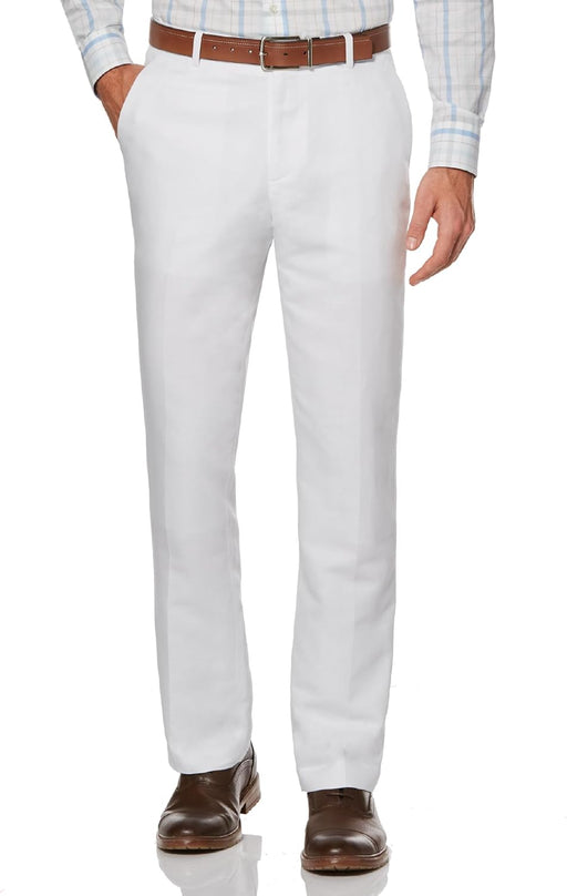 Men's Standard Linen Suit Pant Dress - Bright White Twill