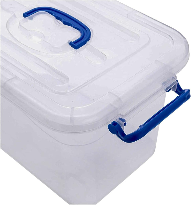 15L 3 Pc set Clear Plastic Storage Boxes with Lockable Lids Transparent Organizer Containers for Clothes, Toys, Tools, Arts & Crafts Stackable Storage Solution with Handles (3 x 15L)