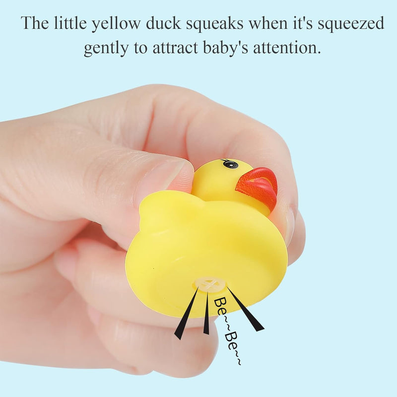 GliSun 60PCS Rubber Ducks Bath Toys Mini Ducks Float and Fun Squeak for Baby Kids Bath Toy Shower Decorations Birthday Party Carnival Game Gift