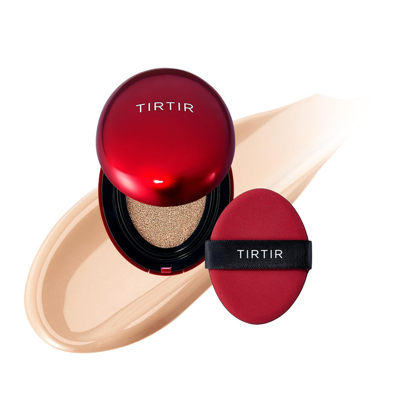 [*Mini Size*] TIRTIR Mask Fit Red Cushion Foundation | Japan's No.1 Choice for Glass skin, Long-Lasting, Lightweight, Buildable Coverage, Semi-Matte (21N Ivory, 4.5g (Pack of 1))