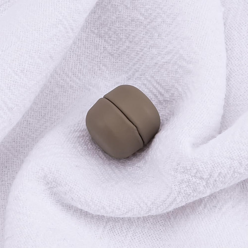 Nicear Hijab Magnets Strong Magnetic Hijab Lapel Pins Buttons Multipurpose No Snag Pencilless Brooch Magnetic Scarf Clasp for Women Scarf Accessories Khaki 8 Pack