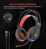 Meetion MT C505 4 in 1 Gaming Combo Kit: RGB Keyboard, 3200DPI Mouse, Backlit Headphone With Omni Directional Microphone, High Precision Mouse Pad