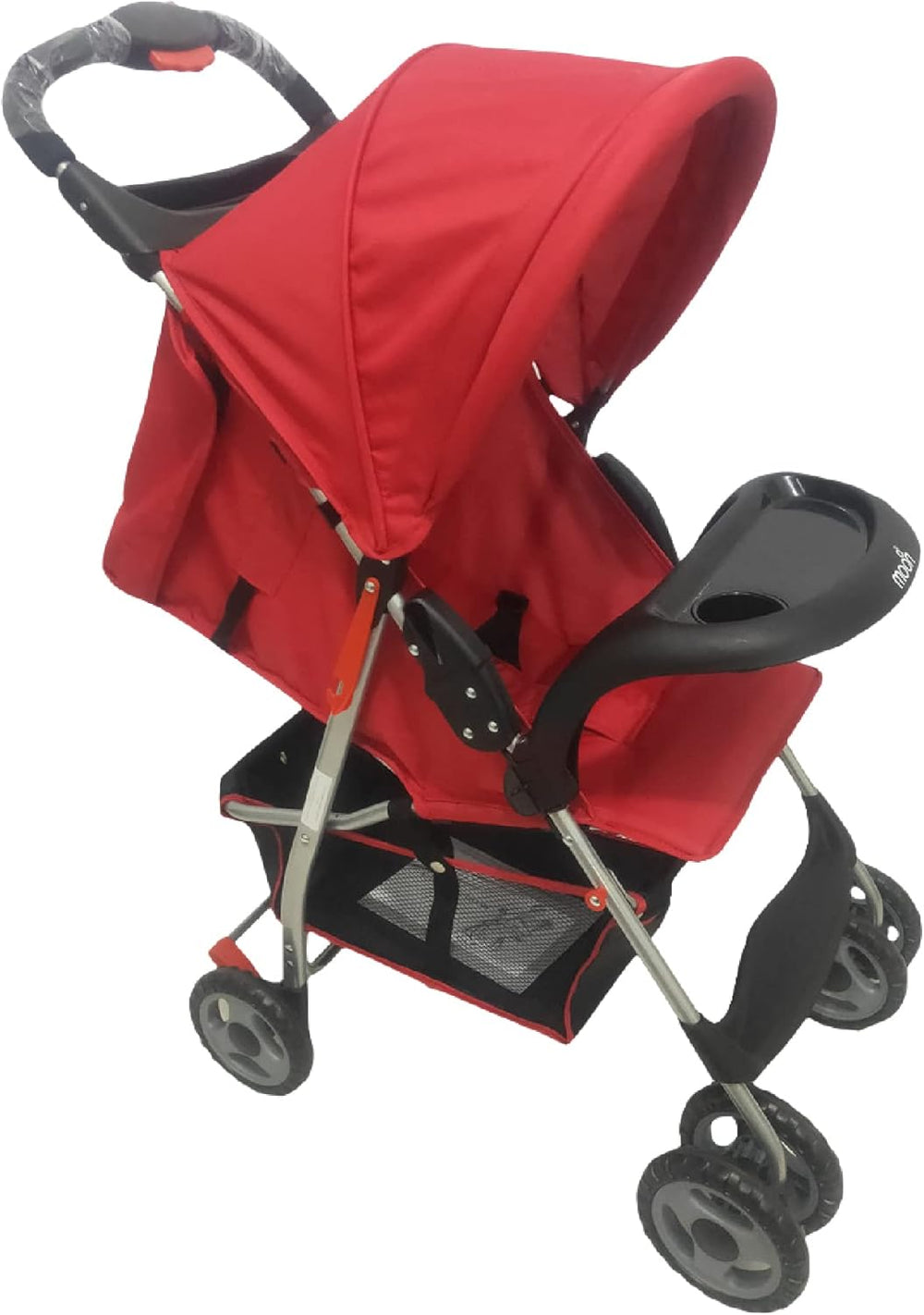 The Moon Brand Bezik One Hand Fold Travel Stroller/Pram Suitable for Newborn/Infant/Baby/Kids with Dual Tray- Leg Rest - Multi-Postion Reclining Seat Suitable For 0 Months+ (Upto 24 Kg) -Cyan Blue