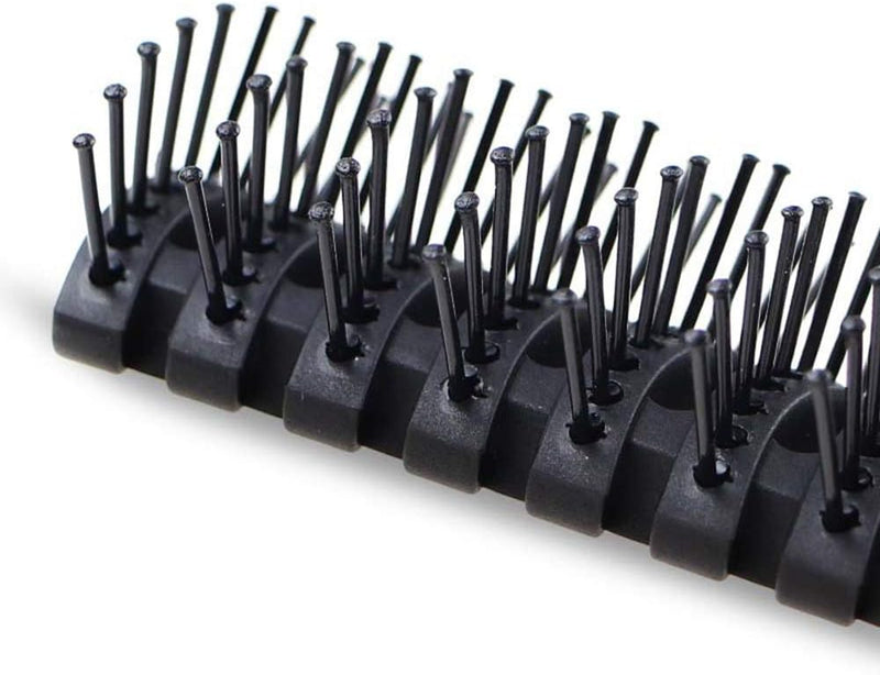 CACASO Professional Salon Vented Brush styling brush, Short Hair Brush With Ball Tipped Bristles, Anti-static Massage wet Hairbrush,Best For Blow Drying & Styling hair brush men (Black)