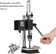Hot Foil Stamping Machine, 10x13cm Digital Embossing Machine, Manual Tipper Stamper, with Full Scale & Positioning Slider for PVC Leather Paper Embossing