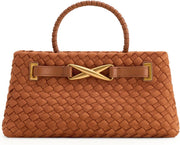 Women's Elora Woven Tote Bag - Brown