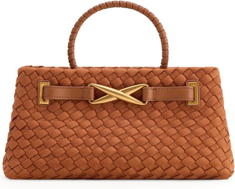 Women's Elora Woven Tote Bag - Brown