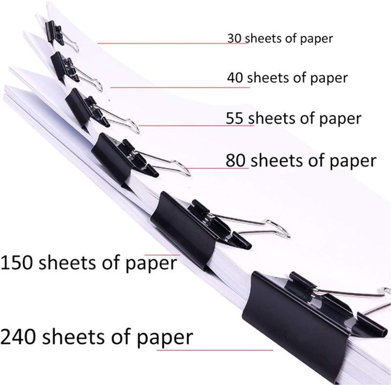 Binder Clips Kit 145Pcs Long Tail Clamp Set for Desk Organizer Accessories Binder Clips Office Stationery Supplies