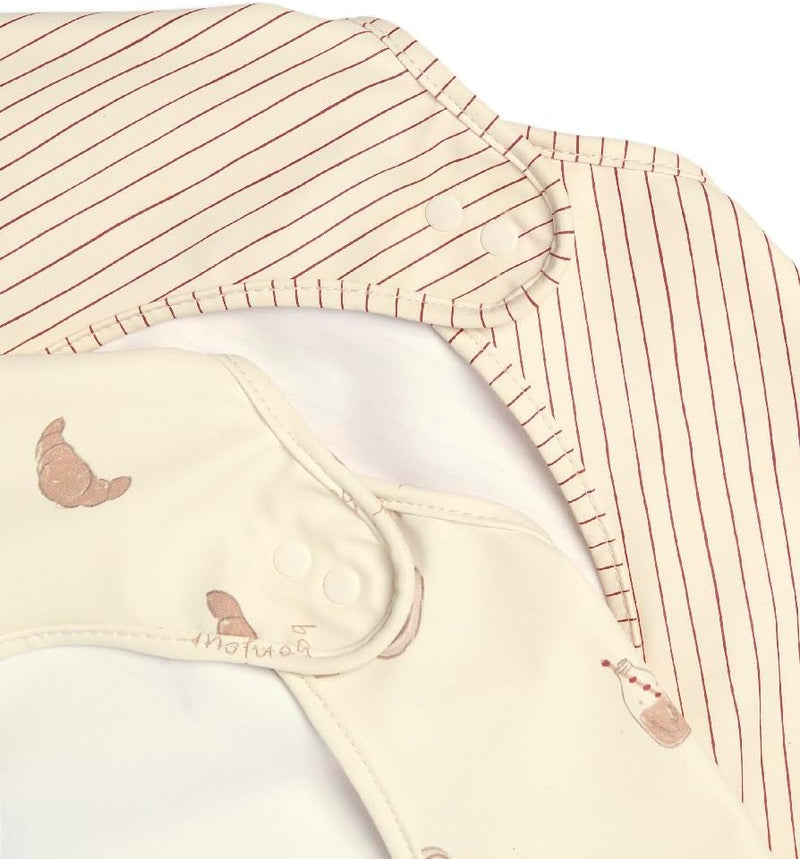 Mamas & Papas 2-Pack Waterproof Long Sleeved Messy Baby Bibs, Ideal for Weaning for 6-18 Months - Bonjour Bebe