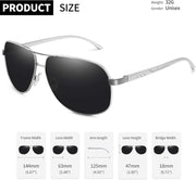 Joopin Rectangular Polarized Aviaion Sunglasses for Men Retro Military Shades Driving UV Protection