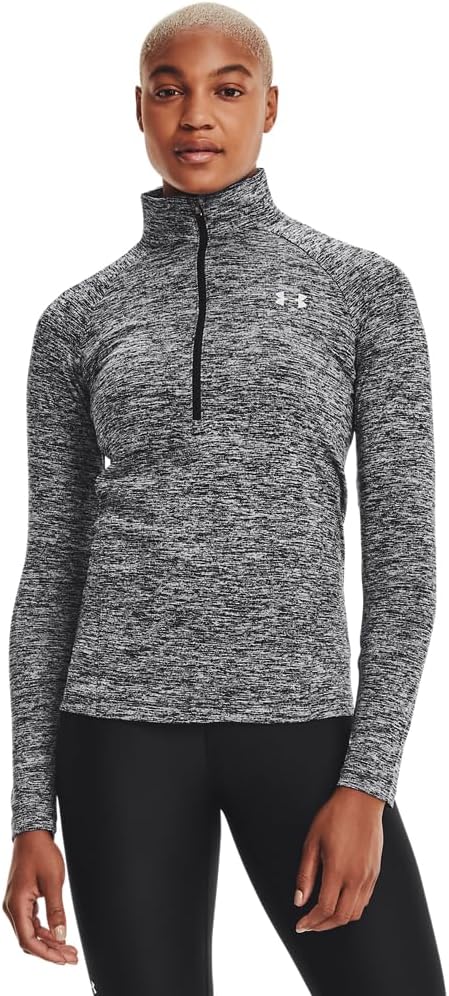 Womens Tech 1/2 Zip - Twist Top (pack of 1) - Black