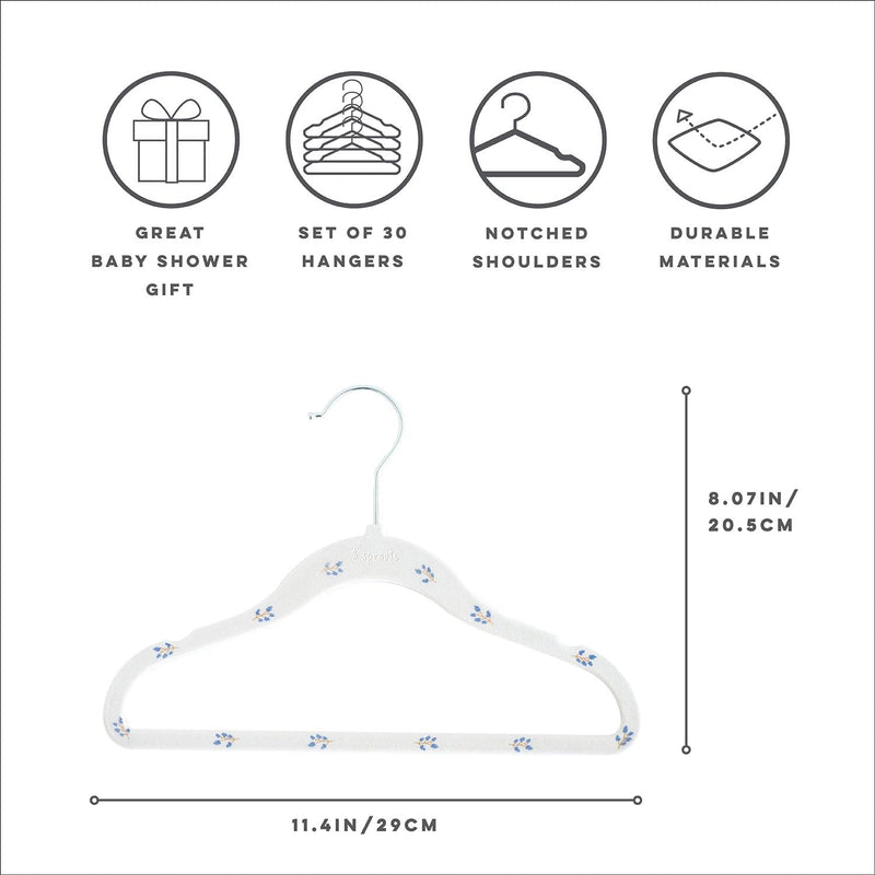 3 Sprouts Baby Hangers, Non-Slip Velvet Hangers, Kids Hangers - Pack of 15 - Pink