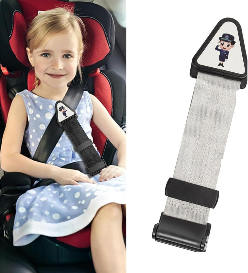 Goodern Kids Seat Belt Adjuster,Adjustable Car Seatbelt with Clips Car Universal Seatbelt Adjuster to Protect Child's Neck and Face,Comfort Neck Protector Belt for Children's Travel Essential-Black