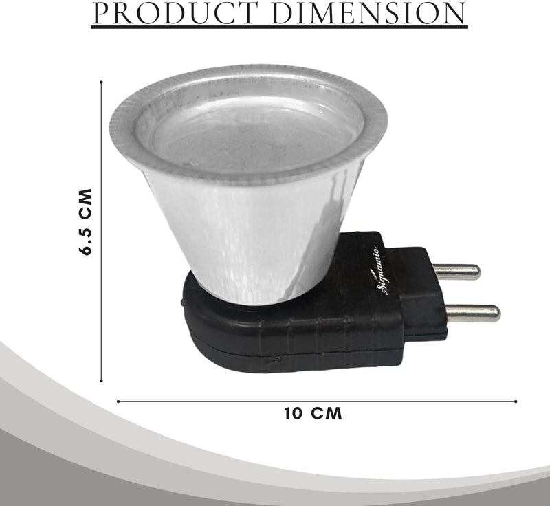 SIGNAMIO® 2 Pcs Kapoor Dani Electrical Camphor Diffuser Burner Set Oil Diffuser for Home, Featuring a bakhoor Burner and Electric dhup dani for Pooja Room