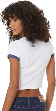 Women GRAPHIC RINGER MINI TEE Polo Shirt - Blues