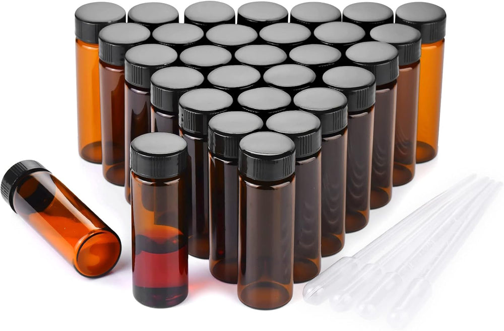 5ml Clear Small Glass Vials 100pcs with Screw Caps(100pcs)