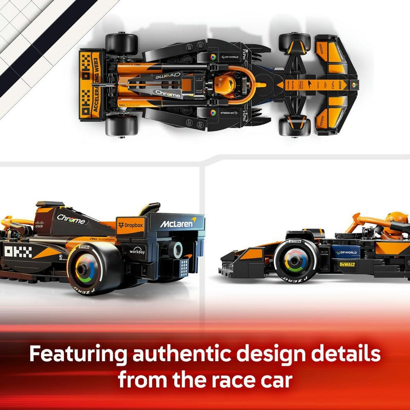 Speed Champions McLaren F1 Team MCL38 Race Car Toy with a Collectible Formula 1 Driver Minifigure - Model Kits for 10+ Year Old Boys & Girls or Adult Motorsport Fans 77251