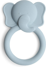 Silicone Bunny Teether Baby Toys - BPA Free Toddler Toys for Teething, Easy to Grasp, Develops Motor Skills, 3+ Months, Food-Grade Silicone, Sage - Elephant