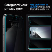 GLAStR EZ FIT PRIVACY 2 Pack designed for iPhone 15 Pro MAX Privacy Screen Protector Premium Tempered Glass with Auto Align technology - 2 PACK Anti-Spy, 9H Hardness Tempered Glass, Easy Installation Kit, Case-Friendly, Touch Responsive, Scratch Resistant