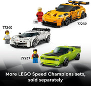 Speed Champions Lamborghini Revuelto & Huracán STO - Toy Race Cars Model Kit incl. 2 Driver Minifigures - Birthday Gift for 10+ Year Old Boys - 77238