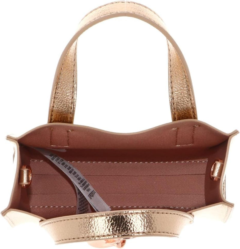 Rosari Detail Metallic Icon Bag for Women, Mini, Rosegold