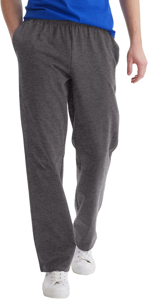 mens Essentials Mens Sweatpants, Mens Cotton Jersey Pants With Pockets, 33 Pants (pack of 1) - Charcoal Heather