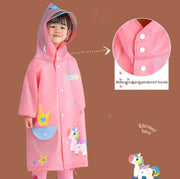 Kids Raincoat, Boys Girls Rain Jacket Hooded Poncho Waterproof Coat Outdoor Sports Cute and Fun Animal Print
