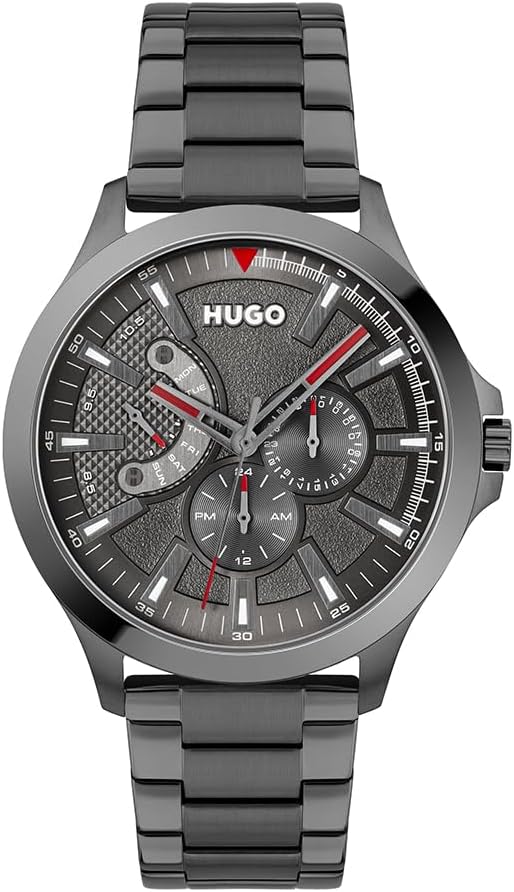 LEAP MENS STAINLESS STEEL WATCH - Grey / Grey