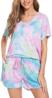womens Soft Pajama Set - Multicolor