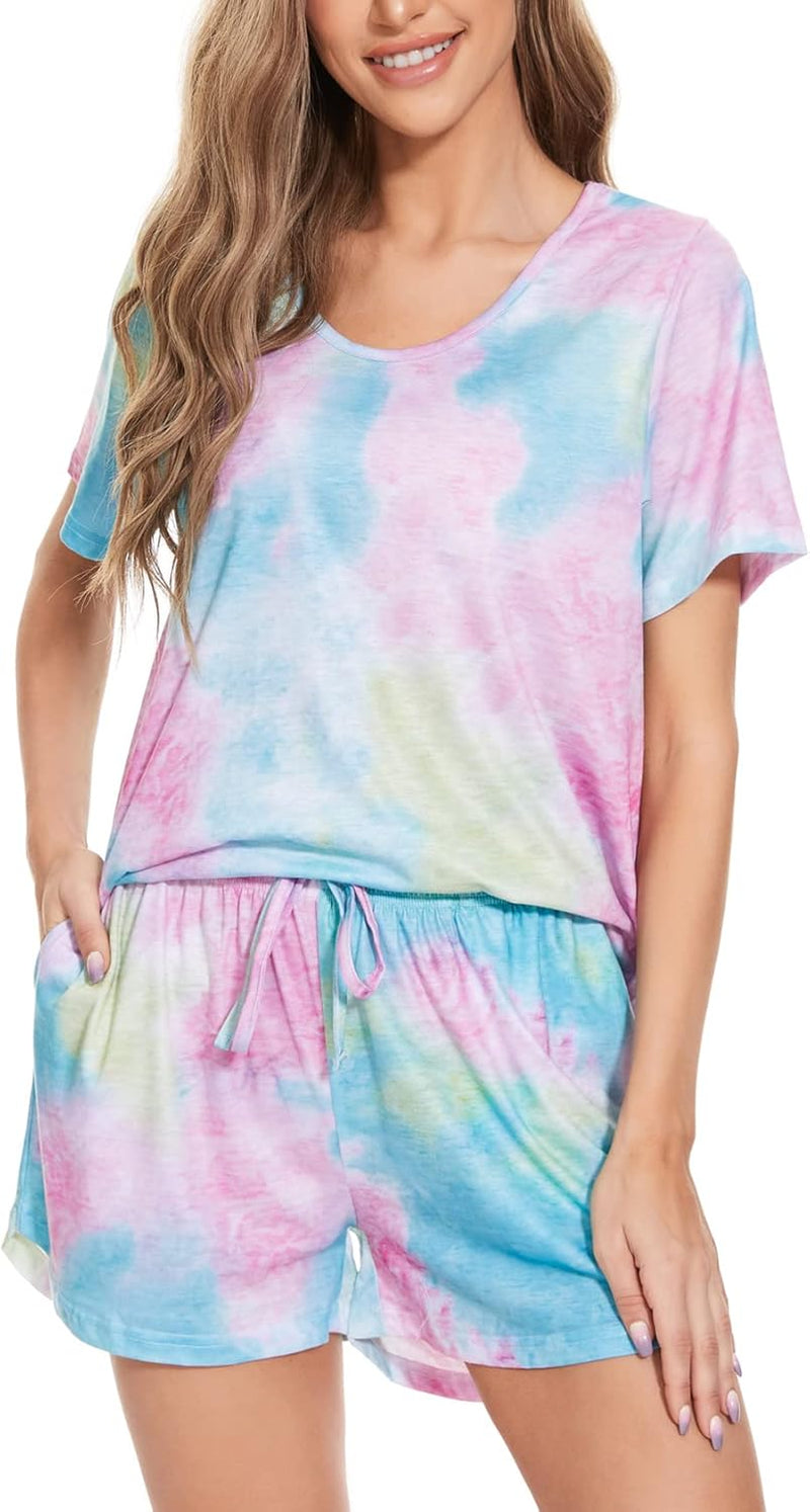 womens Soft Pajama Set - Multicolor
