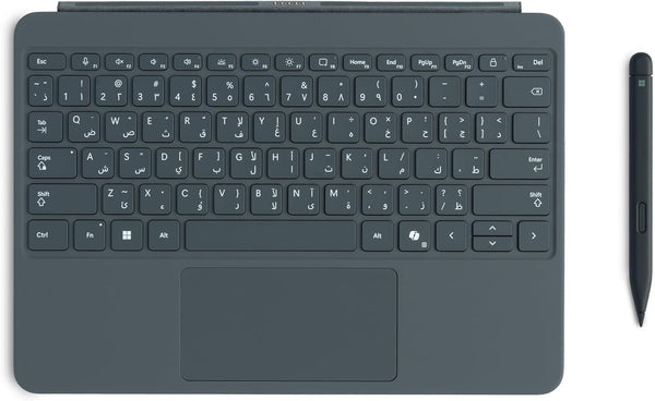 Surface Pro Keyboard with Slim Pen 2 Bundle for Surface Pro 12" Device, Alcantara Material Slate-English/Arabic