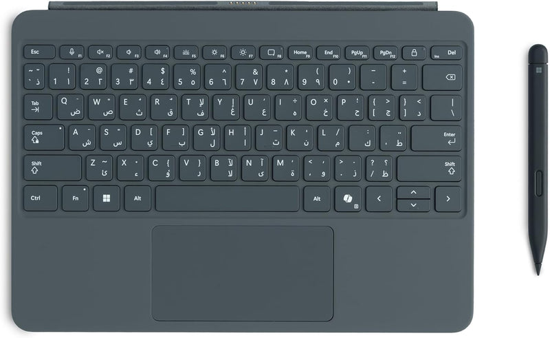 Surface Pro Keyboard with Slim Pen 2 Bundle for Surface Pro 12" Device, Alcantara Material Slate-English/Arabic