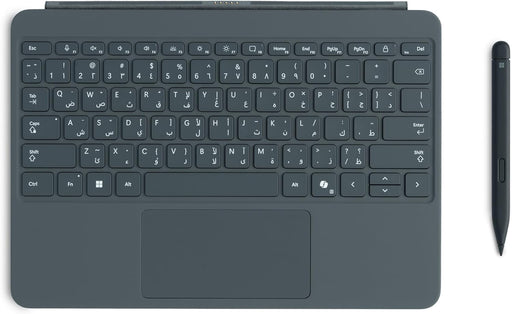 Surface Pro Keyboard with Slim Pen 2 Bundle for Surface Pro 12" Device, Alcantara Material Slate-English/Arabic