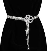 Crystal Waist Belt, Fashionable Women's Belts, Diamond Waistband for Dresses, Adjustable Chain Belt for Jeans, Elegant Ladies Belt, Versatile Waist Belt for Casual and Party Wear