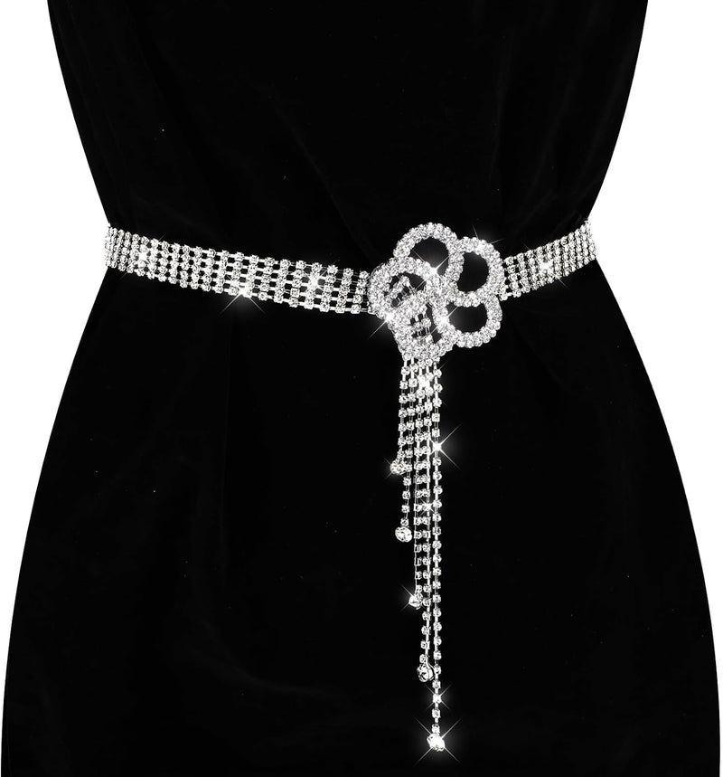 Crystal Waist Belt, Fashionable Women's Belts, Diamond Waistband for Dresses, Adjustable Chain Belt for Jeans, Elegant Ladies Belt, Versatile Waist Belt for Casual and Party Wear
