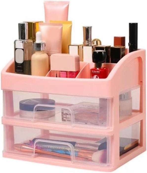 ALOXE Cosmetic Organizer Box Drawers Storage Plastic Stationary Box | Make Up Organiser For Women